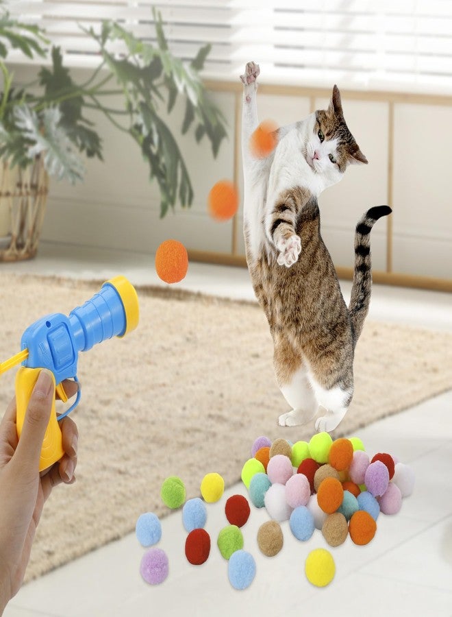 RAMONI Interactive Cat Ball Launcher, Cat Ball Toys, Launcher with 30pcs Soft Plush Balls Silent Smart Play Toy Shooting Toy Funny Interactive Cat Toys for Indoor Training Exercise Playing - Image 4